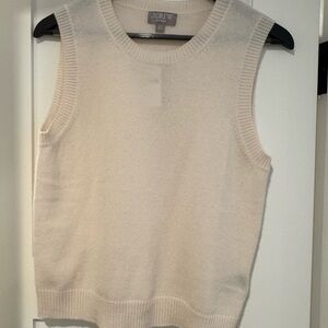 J. Crew Ivory Cashmere Vest